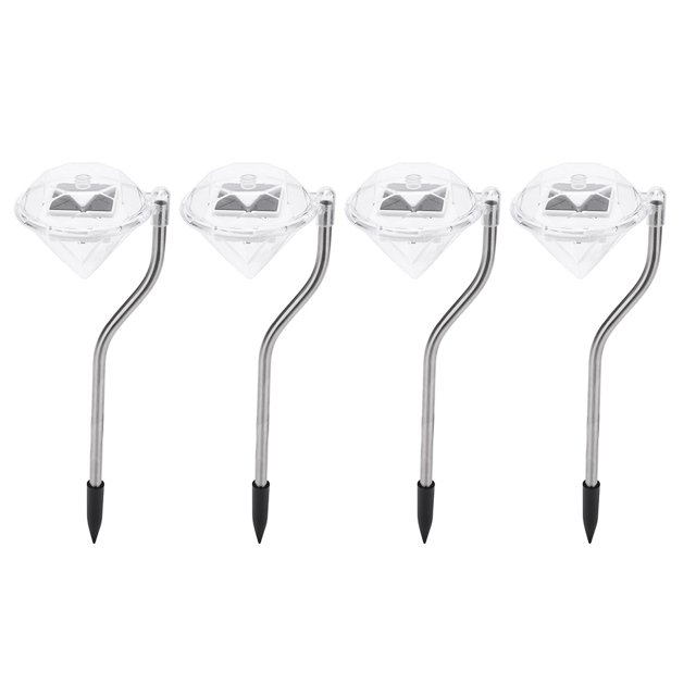 Luz LED de energía solar Zhivalor 4 piezas para jardín blanco cálido