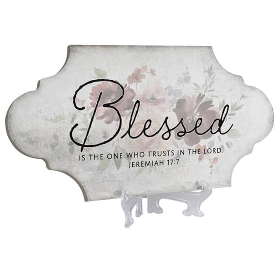 Cottage Garden TLAB7SW Blessed Is The One Who Trusts, Jeremiah 17-7 Ceramic Tile