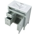 thumbnail image 6 of Modern Solid Wood Bathroom Vanity with Ceramic Undermount Sink Gray 30 Inch Soft Close Drawers Flip Bin Adjustable Shelf Bathroom Storage Cabinet, 6 of 8