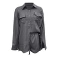 thumbnail image 4 of Women Short Set Outfits for Women 2 Piece Sets Button Down Shirt Short Summer Clothes Beach Outfits for Women, 4 of 5