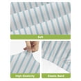 thumbnail image 4 of Blue Striped Bar Stool Covers Set of 6, Blue White Stripes Farmhouse Stretch Washable Bar Chair Covers with Backs, Removable Pub Counter Height Chair Cover for Kitchen Dining Room Cafe, 4 of 7