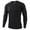 Black, variant on Men's Military Long Sleeve Training T-Shirt UPF Sun Protection Performance Tees Outdoor Hiking Running Quick Dry Top