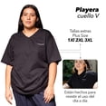 thumbnail image 2 of Playera Polo Cuello V LOVE MY FIT Tallas Extras Plus Unisex Negro XL, 2 of 7