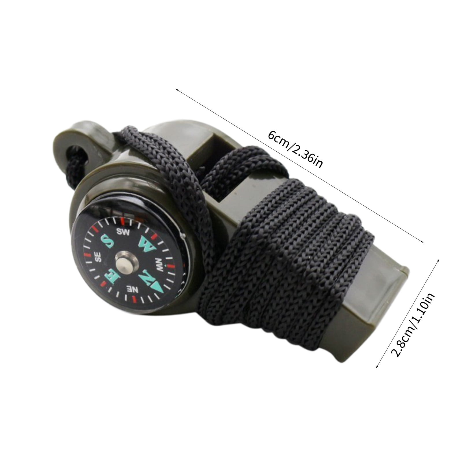 Zerodis Sifflet de Survie Double Tubes Haute Définition avec Porte-Clés