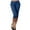 Navy, variant on RYRJJ Women's Capri Jeggings Button Pull On Skinny Stretch Leggings Tummy Control Athletic Lounge Cropped Pants