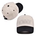 thumbnail image 4 of Women's MOMMIN' TOO BUSY TO CARE Letter Embroidered Baseball Cap Structured Sun Protection Trucker Hat for Adults Adjustable Retro Contrast Color Peaked Cap for Everyday Casual Apparel Gear Set, 4 of 9