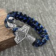 thumbnail image 5 of Goat Ram Thor Hammer Mjolnir Viking Accessories Camping Paracord Survival Rope Wristband Men Bracelet Handmade Jewelry, 5 of 5