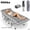 Gray - Ordinary, variant on BIBEARBIBEAR Camping Bed 560/660/760lbs Heavy Duty Folding Bed with Mattress Side Pockets for Outdoor Camping Courtyard Guest Room Office