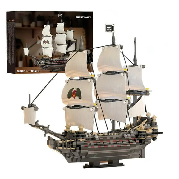 Remocguys Pirate Series Building Sets Compatible with Lego Ship Mary'S Sailing Desktop Collection for Adults 1055PCS