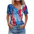 thumbnail image 2 of On Sale Or Clearance 4Th of July Tops Funny Tops Summer 2024 Red White and Blue Tees In Petite Usa Flag Tank Top Women Graphic Tees Blouses Casual Spring Blouses, 2 of 5