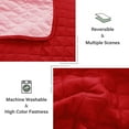 thumbnail image 5 of Exclusivo Mezcla Twin Quilt Set, 2-Piece Lightweight Twin Quilts Soft Bedspreads Bed Coverlets, Red, 68"x88", 5 of 9