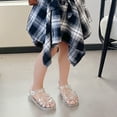 thumbnail image 2 of WZEIIOT Toddler Girls Jelly Sandals Shiny Soft Sole Close Toe Sport Sandals Kids Girls Summer Breathable Hollow Outdoor Beachy Fisherman Sandal, 2 of 9