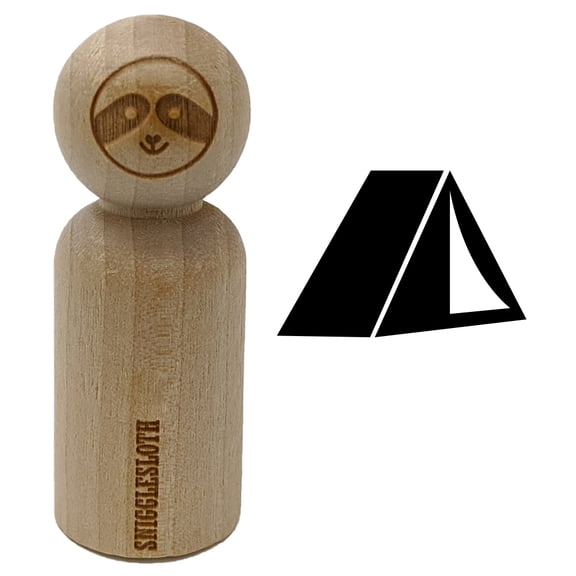 Tent Camping Rubber Stamp for Scrapbooking Crafting Stamping - Small 3/4 Inch