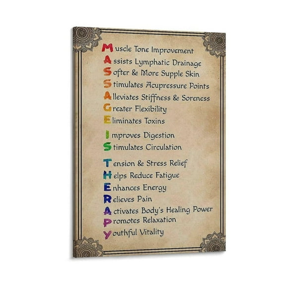 Massage Is Therapy Poster - Therapy Posters Wall Vintage Art Posters Poster Decorative Painting Canvas Wall Art Living Room Posters Bedroom Painting