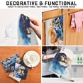 thumbnail image 7 of Kitchen Towel 28x18 Inches x1，Plate Towel, Decorative Towel, Napkin, Tea Towel Tea Towels For Kitchen Dish Cloths & Dish Towels Blue Watercolor Leopard, 7 of 7