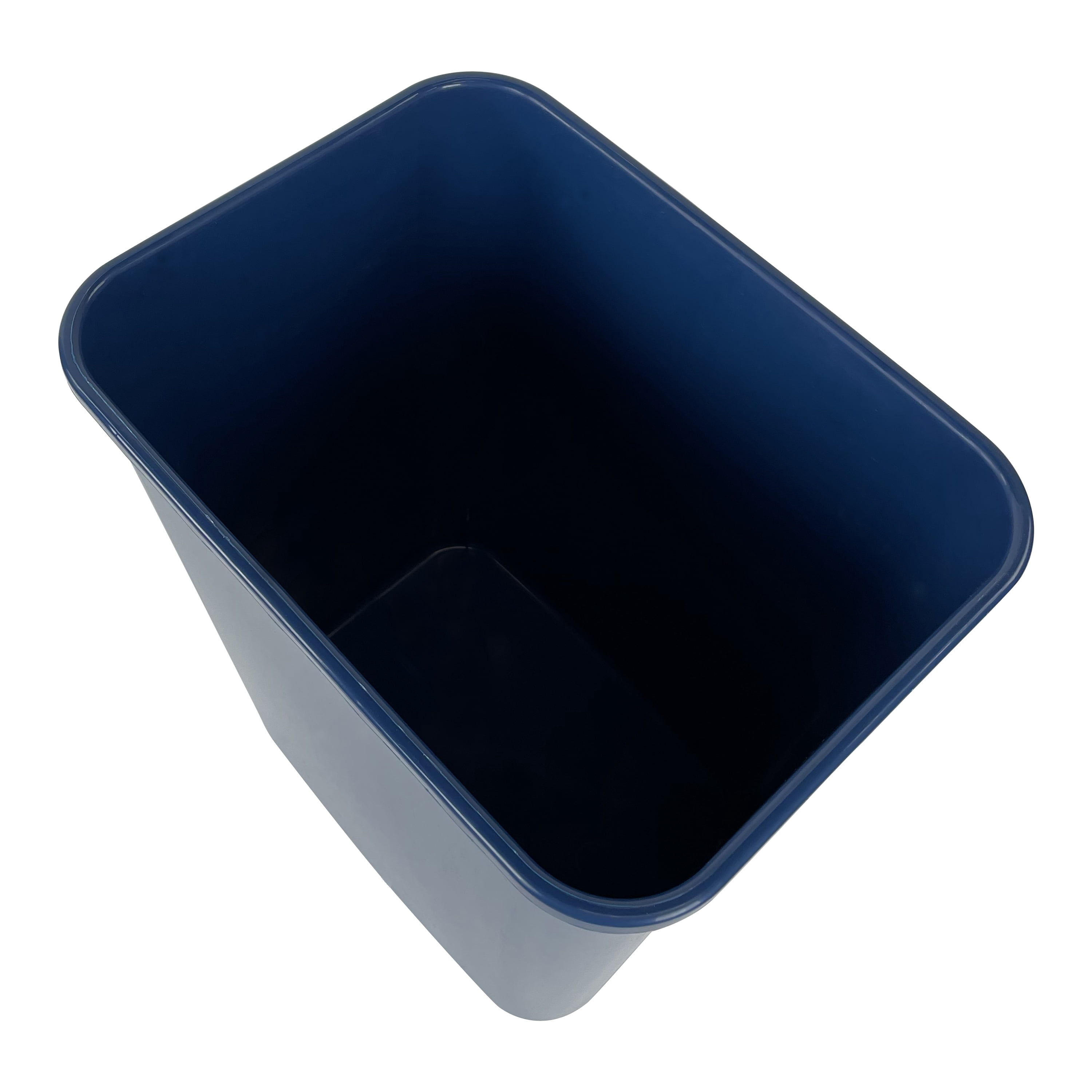 Eco Tech 5.5 gal Plastic Open Top Kitchen Trash Can, 6 Pack, Navy