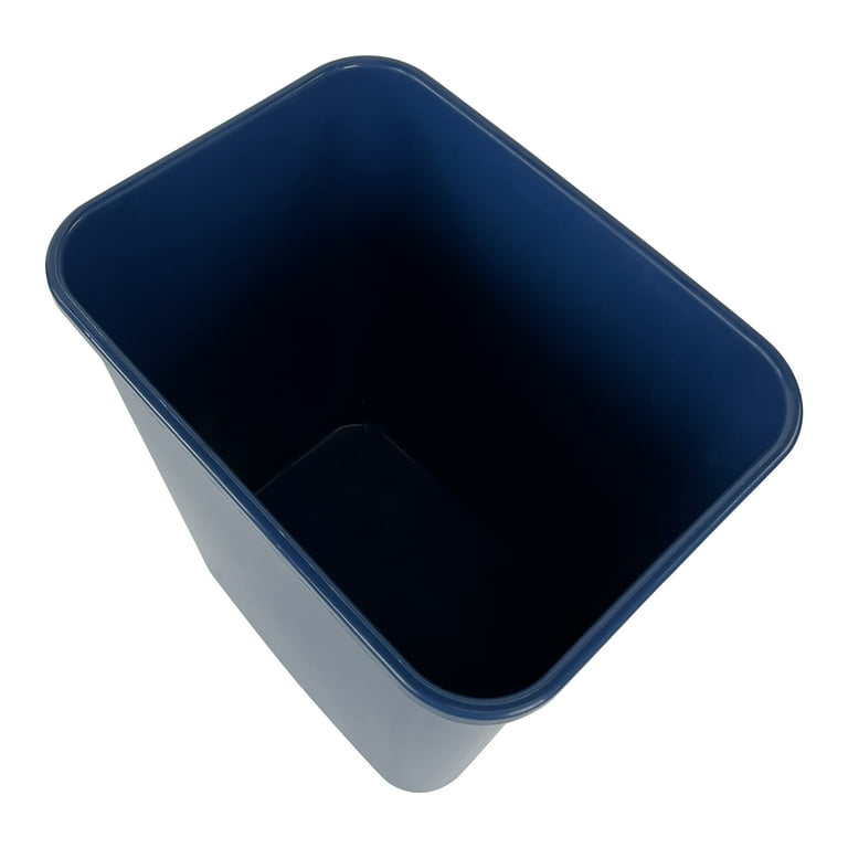 Eco Tech 5.5 gal Plastic Open Top Kitchen Trash Can, 6 Pack, Navy