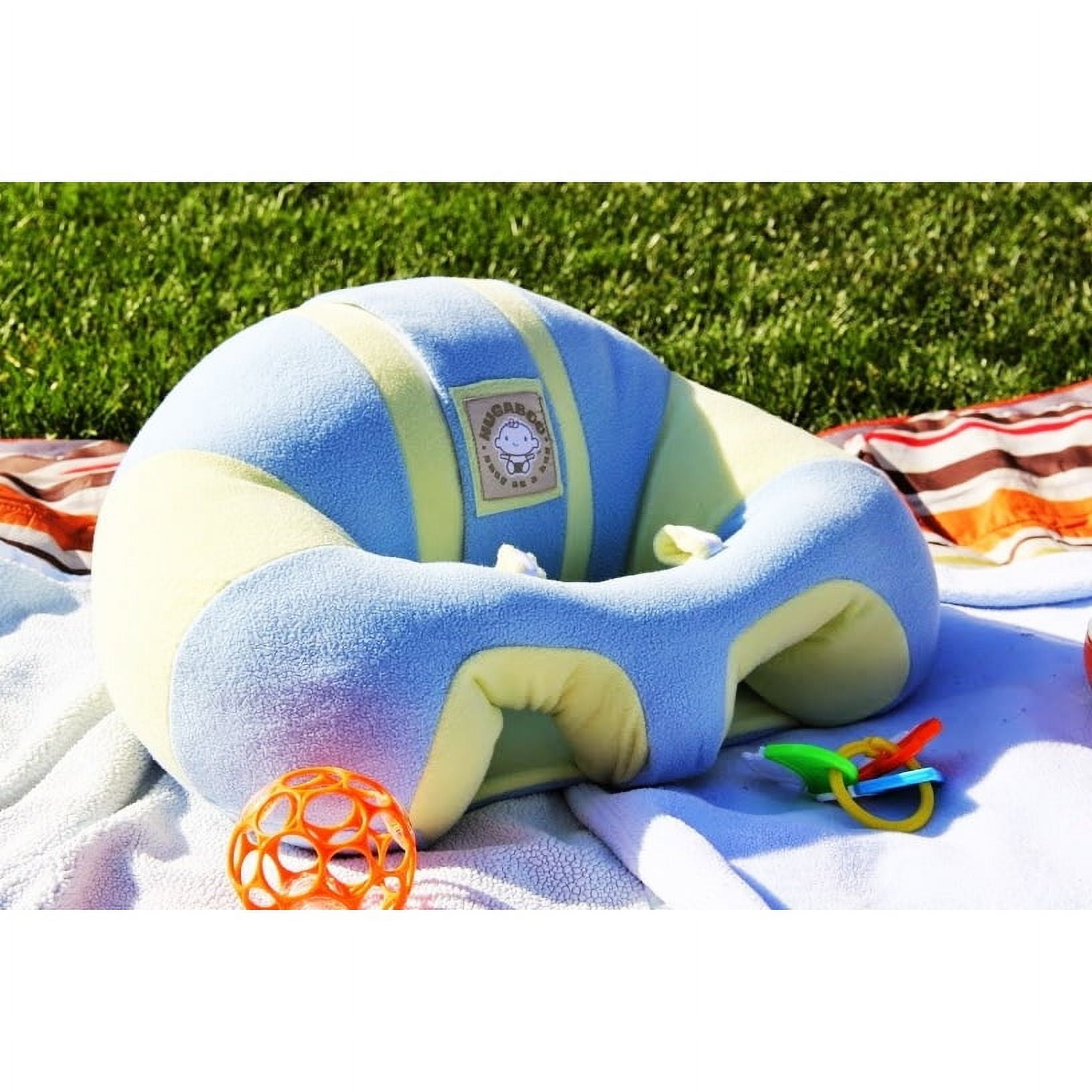 Hugaboo Infant Sitting Chair - Green n' Blue Fleece