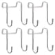 thumbnail image 1 of Ganchos de gabinete, paquete de 4, gancho de gabinete sobre la puerta de 2.87", ganchos multipropósito para cocina (plata), 1 of 5
