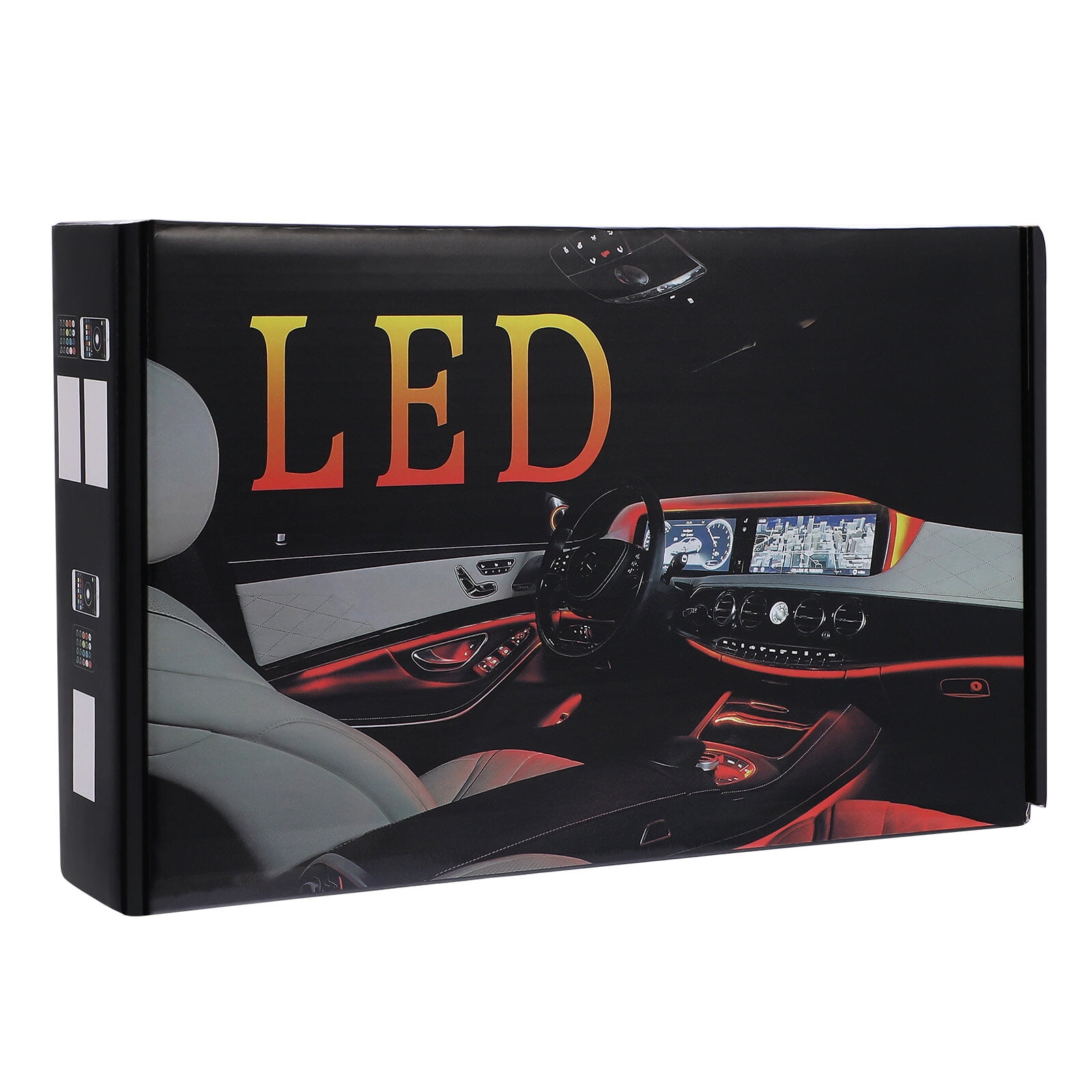 Interior Car LED Strip Lights with Wireless APP and Remote Control, RGB 5 in 1 Ambient Lighting Kits with 236 inches Fiber Optic, 16 Million Colors Car Neon Lights, Sync to Music