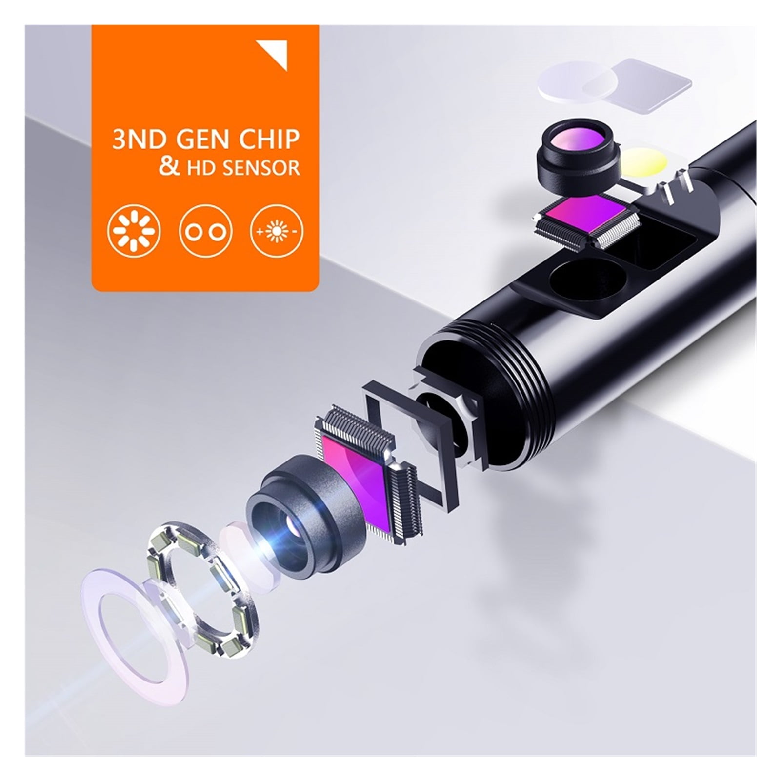 F280 WIFI Endoscope Camera 8MM 5.5MM Dual Lens Camera HD1080P Snake Tube Rigid Cable IP68Waterproof Borescope , User-Friendly Borescopes