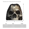 thumbnail image 3 of Yiaed Gold Pattern Skull Print Multifunction Beanie Hats for Women Men Slouchy Knit Beanie Hat Winter Hat Scarf Stretch Skull Cap, 3 of 8