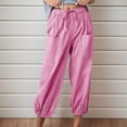 thumbnail image 2 of Sngxgn Womens Wide Leg Pants High Waisted Joggers Loose Lounge Pants(Pink,XXL), 2 of 8