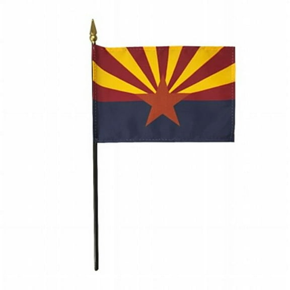 Annin Flagmakers 150002 4 x 6 in. Eb Arizona Mounted, Pack Of 12