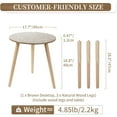 thumbnail image 4 of Hanobe Small Round Side Table: Boho End Tables for Living Room Bohemian Accent Bedside Table Brown Bedroom Nightstand Farmhouse Home Decor Decorative with 3 Wood Legs, Easy Assembly, 4 of 7
