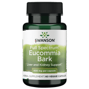 Swanson Full Spectrum Eucommia Bark 400 Milligrams 60 Veg Capsules