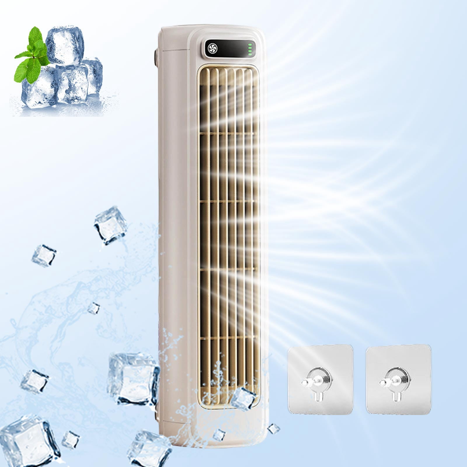 LED Touch Screen Portable Air Cooler 2026 Cooling Ace Mini Cooling Fan USB Rechargeable for Home Kitchen
