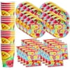 Panda Floral Birthday Party Supplies Set Plates Napkins Cups Tableware Kit for 16