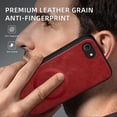 thumbnail image 5 of Magsafe Case Compatible with Apple iPhone 7 / 8 / SE 2022 & 2020, Slim Fit Premium PU Leather + PC Bumper Rugged Anti-Scratch Shockproof Minimalist Phone Case for iPhone 7 / 8 / SE 2022 & 2020,Winered, 5 of 10