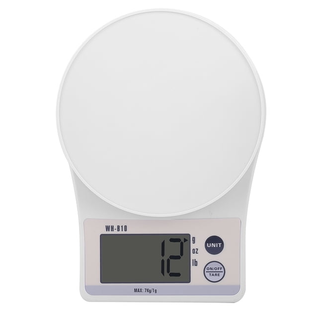 Hukapapa Balanza electrónica digital LCD de 7 kg x 1 g que pesa frutas y básculas para alimentos pequeños