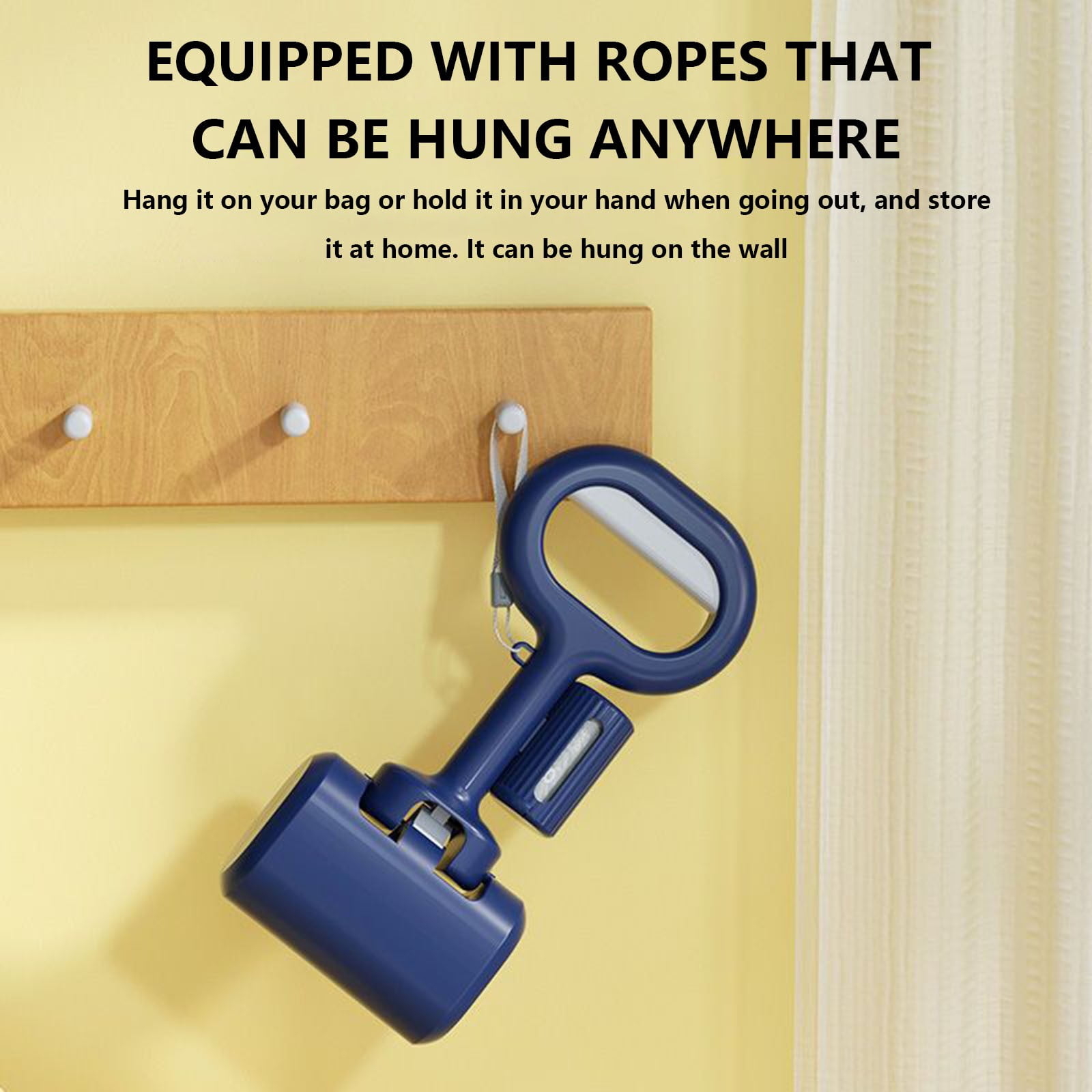 Dog Poop Bag Dispenser with Foldable Shovel Clip and 12 Count Odor-Control Bags, 10 in Handle, Portable Waste Collection System
