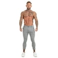 thumbnail image 3 of GINGTTO Mens Chinos Slim Fit Flat-Front Skinny Dress Pants Grey, 3 of 6