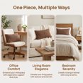 thumbnail image 5 of REGALWOVEN Corduroy Throw Pillow Covers Set of 2 Solid Decorative Cushion Cases for Sofa Couch Bedroom Home Decor Dark Brown 12" x 20", 5 of 7