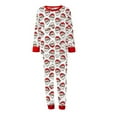 thumbnail image 5 of GYRATEDREAM Matching Family Pajamas Sets Christmas PJ's Santa Claus Printed Long Sleeve Tee and Bottom Loungewear Homewear PJs for 3Y Kid, 5 of 6
