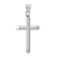 thumbnail image 1 of 14K White Gold Charm Pendant Themed 35 mm 17 Hollow Cross, 1 of 4