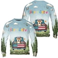 thumbnail image 3 of Happy Easter Shiba Inu American Flag Truck Bunny Ears All Over Print 3D Sweatshirt Unisex Merch Shibas Dog Lovers Gifts Idea - 03001, 3 of 6