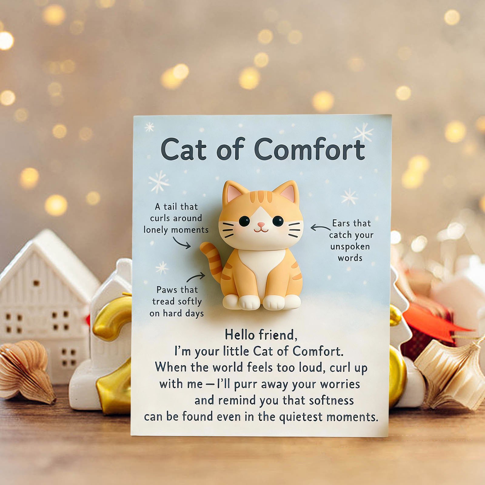 Pocket Gift - Cute Cat Pocket Hugs Gift Decoration A Little Hug Small Gift Idea Mini Pocket Hug Card Pocket Hug - Easter Gift Decoration(1pc)