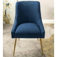 thumbnail image 2 of US Pride Furniture Luxury Velvet Chair with Elegant Scoop Back Design Gold Metal Legs and Soft Upholstery Comfortable Seating for Dining Room Kitchenor Office W22.0 x D25.0 x H35.2 Ocean Blue, 2 of 5