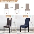 thumbnail image 3 of Juego de 2 fundas para sillas de comedor, fundas para sillas lavables y elásticas para sillas de comedor, cocina, hogar o fiesta, 3 of 5