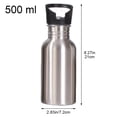 thumbnail image 3 of Jiibva Stainless Steel Gourd Bottle With Handle Thermos Bottle Metal Water Bottle Multifunctional Water Bottle for Tea Beverage Milk Lemonade, 3 of 7