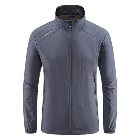 Windbreaker Jackets for Men Loose Fit Zip Up Waterproof Jacket Stylish Fall Work Business Jacket Winter Jackets GY2-b Size XXXXL