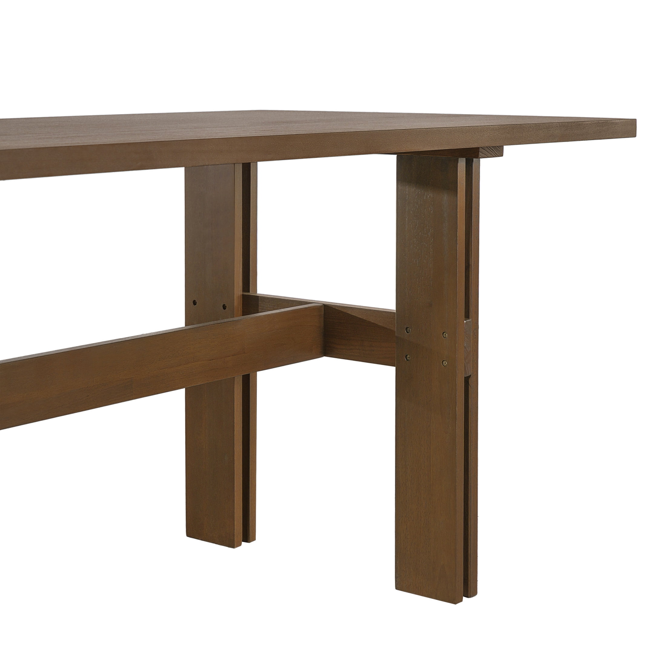 Christopher Knight Home 7-Piece Dining Set, Rectangular Table with Curved Arm Chairs, Walnut+Beige