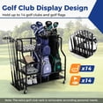 thumbnail image 6 of Gymax Golf Bag Storage Garage Organizer w/ Wheels Extra Storage Rack for Golf Clubs, 6 of 10