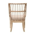 thumbnail image 4 of Benjara Wooden Dining Chair with Woven Rattan, Set of 2, Brown, 4 of 5