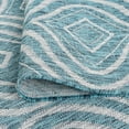 thumbnail image 6 of 2x10 Water Resistant, Indoor Outdoor Runner Rugs for Patios, Hallway, Entryway, Deck, Porch, Balcony or Kitchen | Outside Area Rug for Patio | Seafoam, Geometric | Size: 2'3'' x 10', 6 of 8