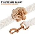 thumbnail image 2 of HQREA Lace Dog Wedding Collar and Leash Set for Large Dogs with Rose Gold Metal Buckle & Fashion Flowers for Party Birthday, 2 of 6